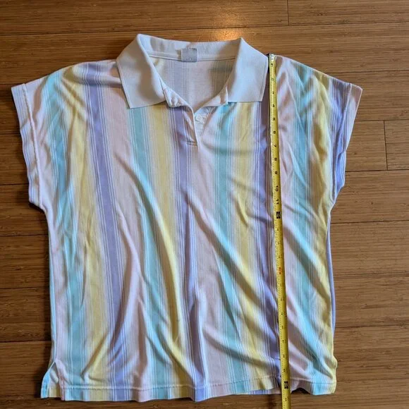 Darling Vintage Pastel Striped Polo - Picture 4 of 6